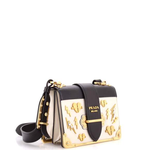 Prada Cahier Crossbody Bag Embellished #238731P19B - Picture 2 of 7